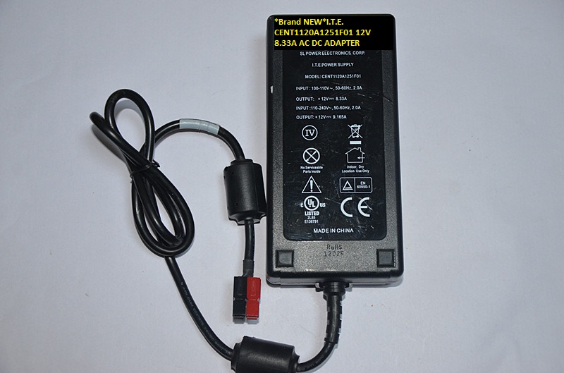 *Brand NEW*CENT1120A1251F01 I.T.E. 12V 8.33A AC100-240V AC DC ADAPTER POWER SUPPLY *Brand NEW*CENT1120A1251F01 I.T.E. 12V 8.33A AC100-240V AC DC ADAPTER POWER SUPPLY